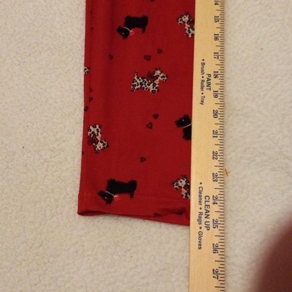 Laura Ashley Pajama Top Womens XL Scottie Dog Cheetah Print Bows Hearts Knit - Picture 8 of 8